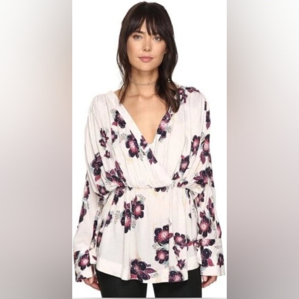 Free People Tuscan Dreams Floral Flowy Tunic S
